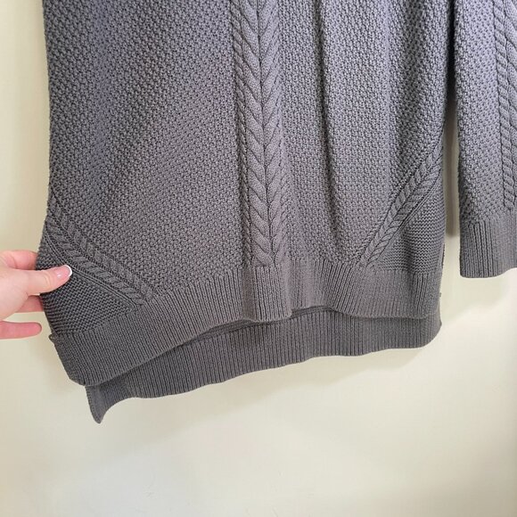 Women's XL Ana Dark Gray Cut Out Shoulder Knit Sweater - Picture 6 of 7